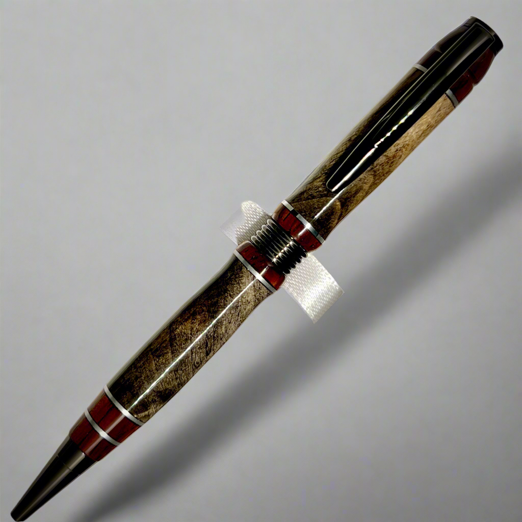 Buckeye Burl and Cocobolo Ballpoint Pen