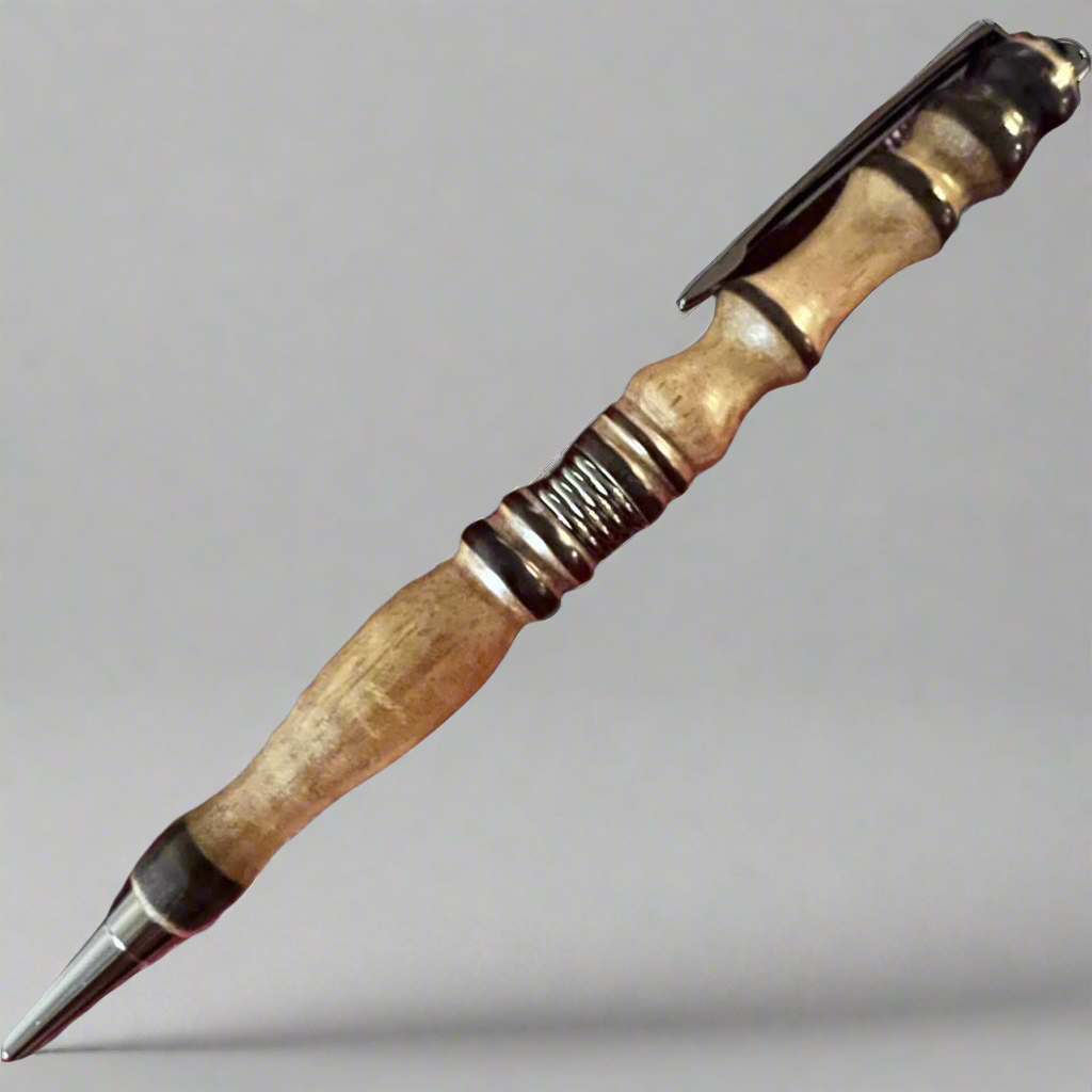 Victorian Koa Ballpoint Pen - Handcrafted Hawaiian Wood Writing Instrument